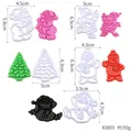 Set van 5 kerstkoekjesvormpjes met afmetingen, inclusief Kerstman en Sneeuwpop voor bakken - Kerstman Sneeuwpop Set (83003)