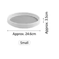 Petit plateau organisateur de cuisine rotatif avec base antidérapante, 24,6 cm - Blanc (Coussin Gris)