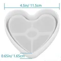Heart shaped silicone mold for DIY resin coasters, 4.5 inch width and 0.65 inch height - Heart Shape (60-219)