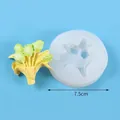 Floral silicone mold for iris aromatherapy plaster craft, approx. 60g weight, 7.5cm size - Narcissus Style (50-2872) / White