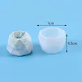 Moule en silicone pour pot de fleurs hexagonal avec dimensions de hauteur et largeur - Forme de bol hexagonal (60-1062)