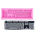 Keyboard button silicone mold for DIY resin and fondant casting - Computer Keyboard (Keyboard Mold) / Pink