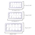 Set of 3 geometric plastic cookie cutters for baking with detailed size measurements - Round Style (74081) / Three-Piece Set