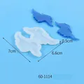 Abstrakte Silikonform für menschliche Profile für DIY-Ohrringe und Schmuckanhänger - Abstraktes Gesicht (60-1114) / 7x6.6x0.5cm