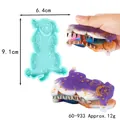 Dog shaped silicone mold for DIY resin hair clips and jewelry making, size 9.1x6.4cm - Big Head Dog (60-933)