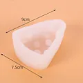 Molde de silicona con forma de queso para resina y velas artesanales, 9cm x 7,5cm - Queso Triangular (50-1865-D) / Blanco