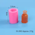 Molde de silicona rosa en forma de jarrón para velas DIY y resina, peso aproximado 172g - Estilo de Rayas Verticales (50-2901-A) / Rosa (50-2901-A)