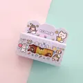 Decorative purple washi tape set with cute cartoon magic girl and rabbit stickers - Magic Girl