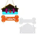 DIY siliconen mal voor hars deurbordje met huis- en botvormen voor wanddecoratie - Bot Huis Hangplaat (60-539)