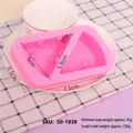 Molde de silicona triángulo de queso para jabón y velas hechos a mano 45g - Queso Triangular (50-1838-A) / S / Rosa