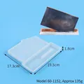 DIY rectangular crystal resin sign board silicone mold with stand base for hotel decor - Asymmetric Beveled Base Style (60-1152) / 60-1152 (19.5x17.3x1.8cm)