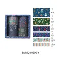 Set di 6 rotoli di nastro adesivo washi natalizio con motivi di pupazzi di neve e regali - Set da 6 rotoli / Set Natalizio 6 Rotoli 4