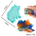 Cat-shaped silicone resin mold for hair clip making, 6.9x5.8cm size - Lying Cat (60-935)