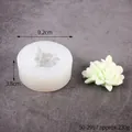 Circular white flower silicone mold for DIY aromatherapy plaster crafts, 9.2cm diameter - Large Flower Style (50-2997)