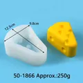 Molde de silicona con forma de queso para velas y adornos de yeso hechos a mano - Queso Triangular (50-1866-D) / Blanco