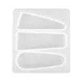 Moule en silicone pour barrettes avec trois formes géométriques pour l'artisanat de résine - Moule à Barrette Géométrique en Longue Bande (60-382) / 1 Pièce