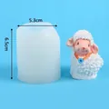 Schattige schaap siliconen mal voor DIY hars, gips en kaarsen maken - Medaillenschaap (50-3283)