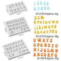 Moules en silicone alphabet et chiffres pour décoration de gâteaux et pâtisserie - Ensemble 3 Pièces-Gris (zh379-B)
