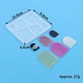 Geometric silicone mold for DIY resin earrings and pendants with measurement annotations - Arch Style (60-1087)