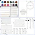 Comprehensive 83-piece DIY crystal resin jewelry tool kit with molds and glitters. - 237 Items (83099)