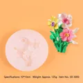 Narcissus and hibiscus flower silicone mold with colorful plaster aromatherapy craft - Multi-petal Flower Style (50-3000)