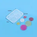 Rectangular silicone resin mold for DIY geometric round earrings and jewelry pendants - Round Style (60-1088)