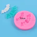 Pink bat-shaped Halloween silicone mold for fondant, 5.5cm diameter and 20g weight - Bat (50-535-A) / 5.50cm / Pink