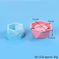 Moule en silicone hexagonal pour pots de succulentes, env. 85g - Facette hexagonale rose (60-1125-A)