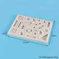 Molde de silicona con varias mini formas de postre para manualidades de gomitas - Estilo de Postre en Miniatura (50-2788-B) / Gris