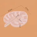 Detailed dimensions of monstera leaf silicone mold for DIY resin craft, shown with measurements - Small Size (60-242)