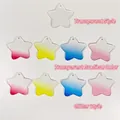 Pendentifs étoiles en acrylique DIY avec dégradés et paillettes pour porte-clés - Étoile