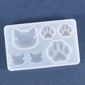 Molde de silicona profesional de pata y cabeza de gato para manualidades de resina epoxi - Estilo Gato Y Garra (60-275)