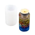 Cylindrical silicone mold for DIY epoxy resin crystal candle holders and aromatherapy decor - Small Cylindrical Silicone Mold (60-751)