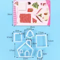 Peperkoekhuisje koekjesvormpjes set met afmetingen voor kerstbakken - Peperkoekhuisje Eenvoudig Pakket (58140)