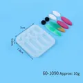 DIY geometric resin mold for earrings and necklaces with silicone pendant cavities - Small Oval Style (60-1090)