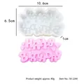 Creatieve siliconen Happy Birthday letter mal voor taartdecoratie topper, 10,6 cm afmeting - Hoofdletterstijl (50-2244-D)