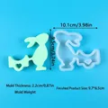 Rabbit shaped silicone mold for DIY Easter candle holder and home desktop decorations - 60-1465
