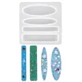 Moule professionnel en silicone pour créer des barrettes à cheveux à fleurs et paillettes - Moule à Barrette de Blocage de Couleur à Quatre Grilles (60-387)