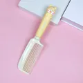Cute yellow cartoon character handle hair comb for kids and girls in pastel pink setting - 21.2*4.2cm / Yellow Duck