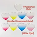 Porte-clés créatifs en acrylique en forme de cœur, transparents, dégradés et pailletés - Cœur