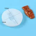 Round silicone mold with owl design for DIY resin or chocolate baking, 5.5cm size - Owl (50-537-D) / 5.5cm x 5.4cm / White