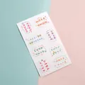 Autocollants mignons transparents et imperméables avec citations chinoises et icônes - Thème Paysage