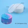 Moule en silicone pour boîte de rangement ronde en résine avec dimensions précises - Style Rond (60-1150)