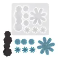Moule en silicone en forme de fleur pour la fabrication de pinces à cheveux et bijoux DIY - Moule à Barrette Fleur Nuage Vague (60-388)