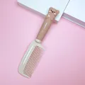 Cute pink detangling hair comb with 3D cartoon bear handle for girls and children - 21.2*4.2cm / Brown Bear