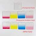 Supports de porte-clés carrés en acrylique à paillettes pour DIY - Carré