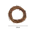 Natuurlijke bruine gedroogde wijnstokkrans 10cm voor DIY kerstversiering en ambachten - 10cm