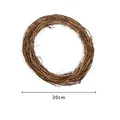 Natuurlijke bruine druivenkrans 20cm diameter voor rustieke kerstversiering zelf maken - 20cm