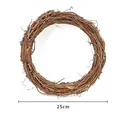 Handmade 25cm natural brown grapevine wreath for DIY Christmas holiday decorative crafts - 25cm