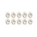Set of 10 white pearl resin cabochons for DIY jewelry making accessories - White Finger Cots (P19-10) / 10 Pieces Pack / White